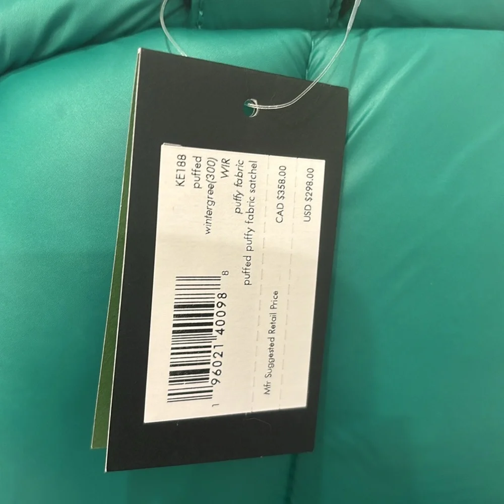 Kate Spade Puffed Puffy Satchel Wintergreen